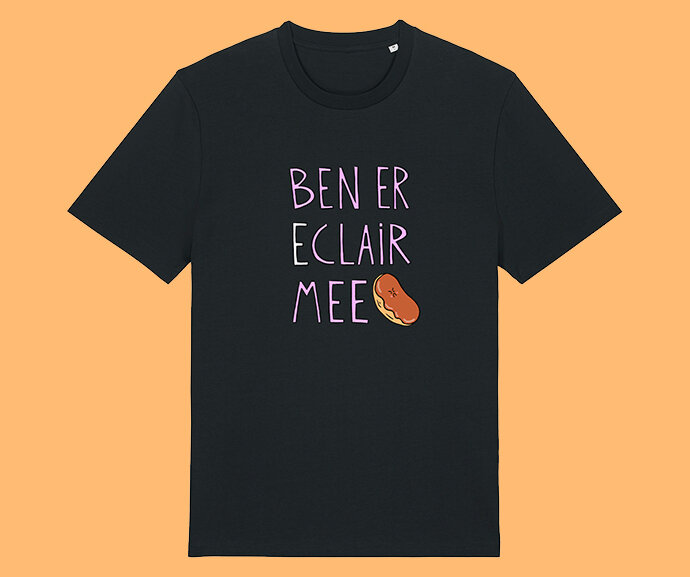 Niet Nu Laura - Black 'Ben er eclair mee' T-Shirt Niet Nu Laura - Black 'Ben er eclair mee' T-Shirt