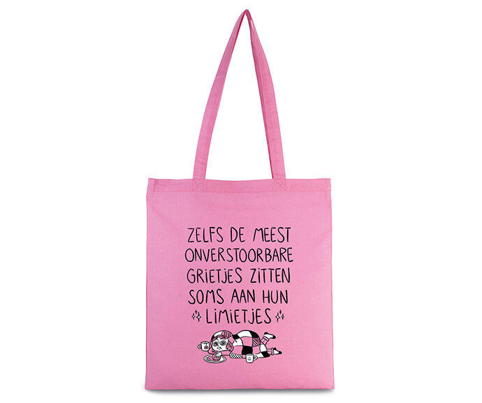 Niet Nu Laura  - Dark Pink 'Onverstoorbare grietjes' Totebag